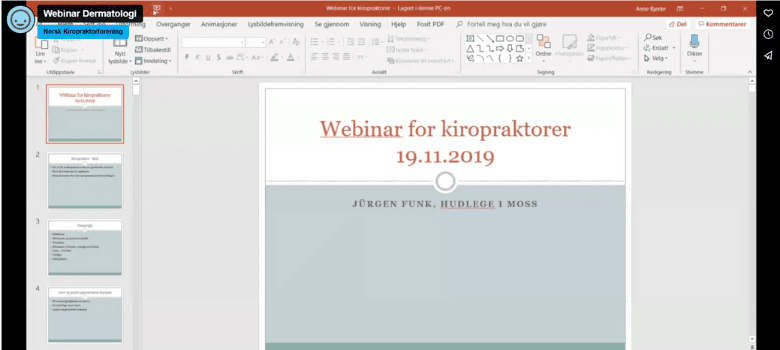 Webinaropptak: Dermatologi